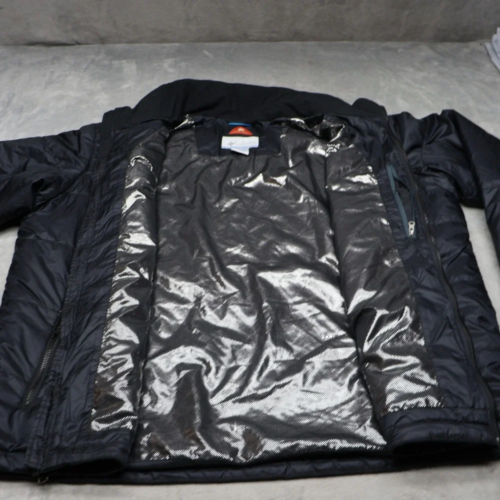 Columbia Jacket Mens XXL Black Omni-Heat Insulated Wind Rain‎ Quilted Puffer